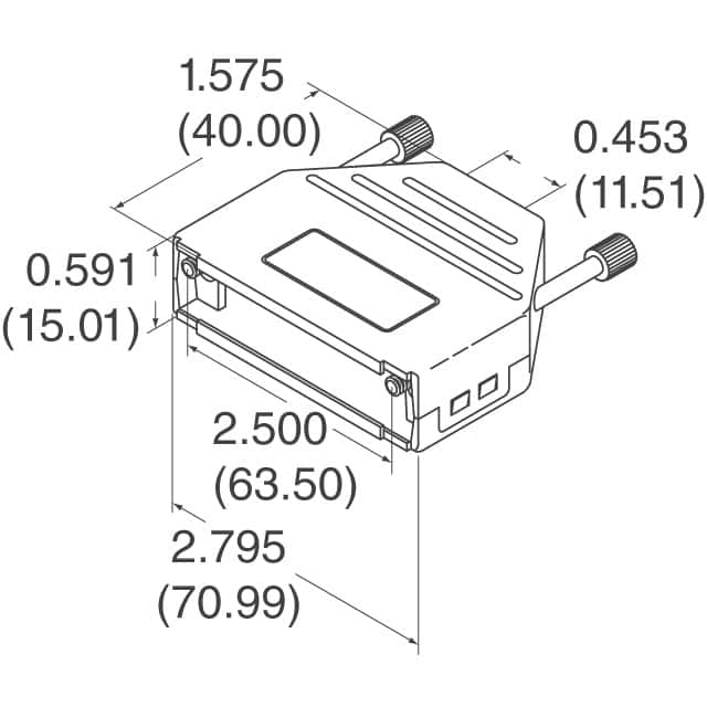 972-037-01SR031 NorComp Inc.  Carcasas traseras para conectores D-Sub en forma de D